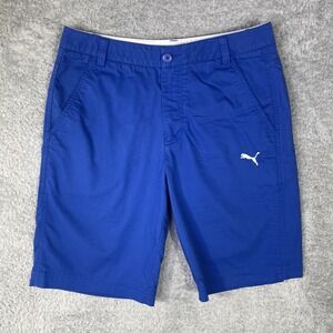 Puma Golf Shorts DryCell Performance Blue Flat Stretch Athletic Mens Sz 30